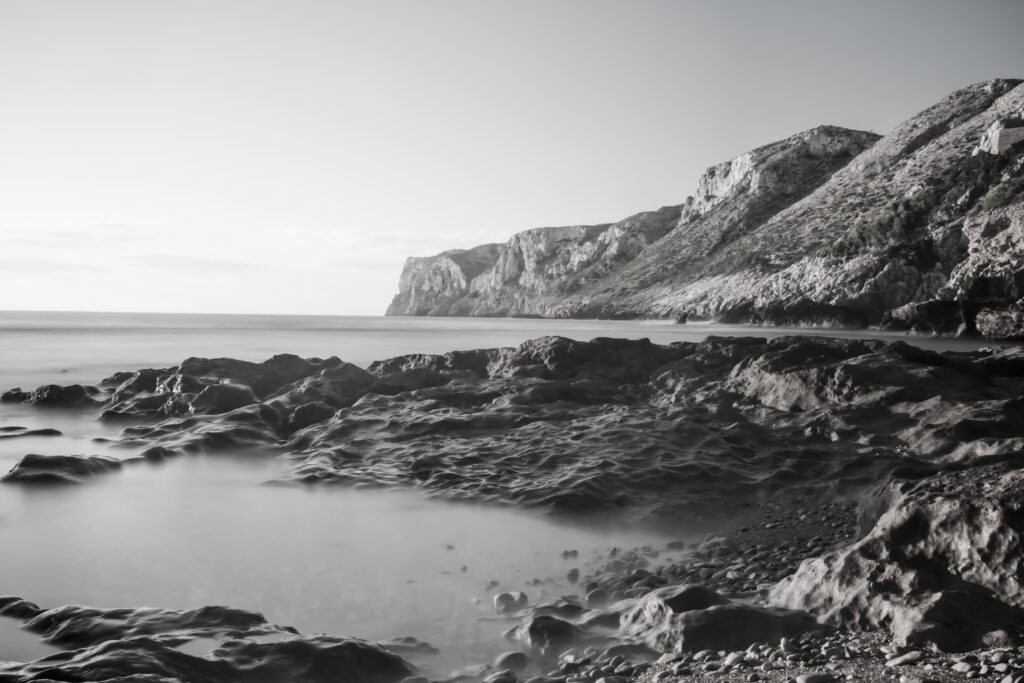 The nudist beach in Denia